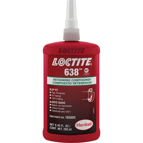 Compos&eacute; de retenue Loctite 638, 250 ml, Bouteille, Vert Advanced Consulting and Training Ltd.