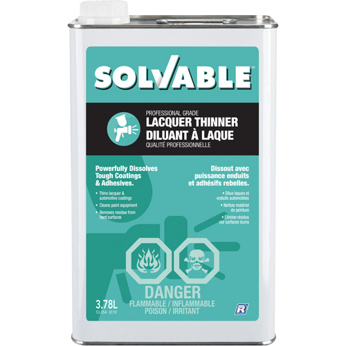 Professional Grade Lacquer Thinner, Rectangular Can, 3.78 L Advanced Consulting and Training Ltd.