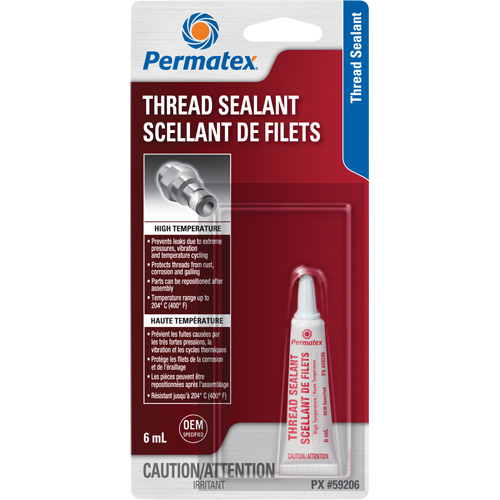 Scellant pour filetage haute temp&eacute;rature, Tube, 6 ml, -54° C - 204° C/-65° F - 400° F Advanced Consulting and Training Ltd.