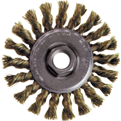 High Speed Small Grinder Knot Wire Wheel Brush, 4" Dia., 0.02" Fill, 5/8"-11 Arbor, Steel Advanced Consulting and Training Ltd.