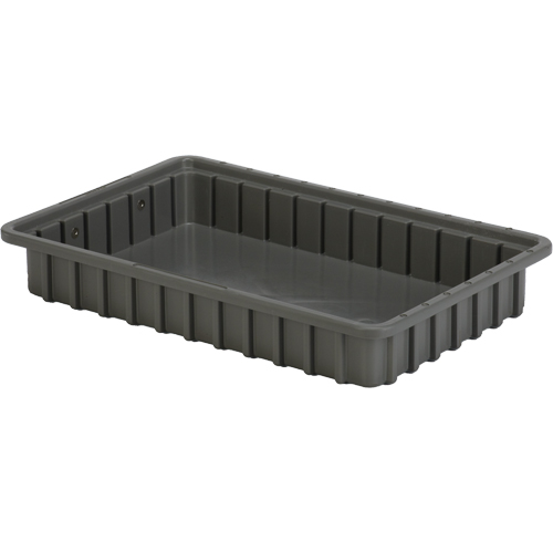 Divider Box&reg; Containers, Polyethylene, 16.5" W x 10.9" D x 2.5" H, Grey Advanced Consulting and Training Ltd.