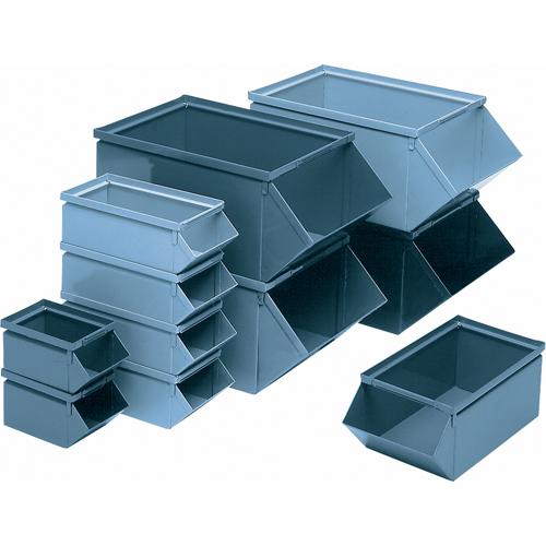 Bac en acier, Cap. 100 lb, 4-1/2" la x 8" p x 4-1/2" h, Bleu Advanced Consulting and Training Ltd.