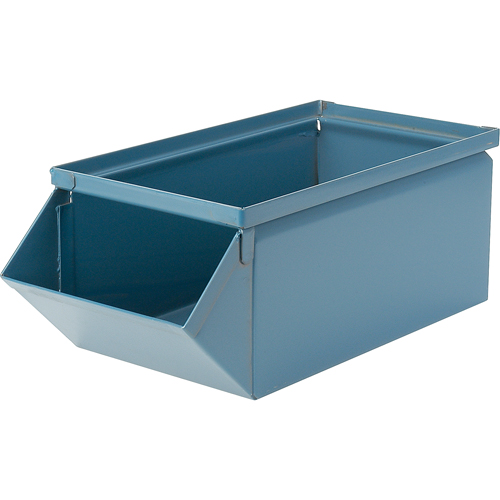 Bac en acier, Cap. 100 lb, 4-1/2" la x 8" p x 4-1/2" h, Bleu Advanced Consulting and Training Ltd.