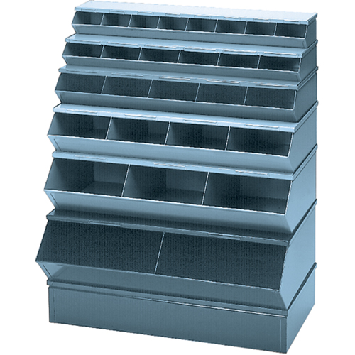 Bacs sectionnels superposables, Cap. 100 lb, 37" la x 12" p x 4-1/2" h, Bleu Advanced Consulting and Training Ltd.