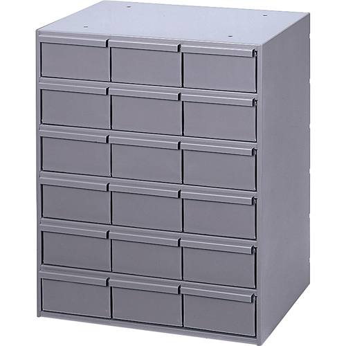 Casiers &agrave; tiroirs industriels, 18 tiroirs, 17-1/4" la x 11-5/8" p x 21-1/4" h, Gris Advanced Consulting and Training Ltd.