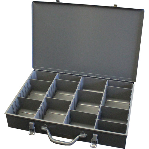 Boîtes &agrave; compartiments ajustables, Acier, Variable compartiments, 18" la x 12" p, 3" h, Gris Advanced Consulting and Training Ltd.