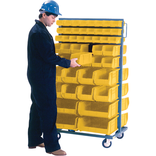 Double-Sided Mobile Bin Rack, Double-sided, 96 bins, 36" W x 24" D x 63" H Advanced Consulting and Training Ltd.