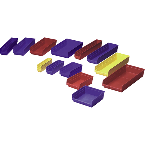 Bacs de rangement pour tablettes, 4-1/8" la x 4" H x 23-5/8" p, Jaune, Capacit&eacute; 50 lb Advanced Consulting and Training Ltd.