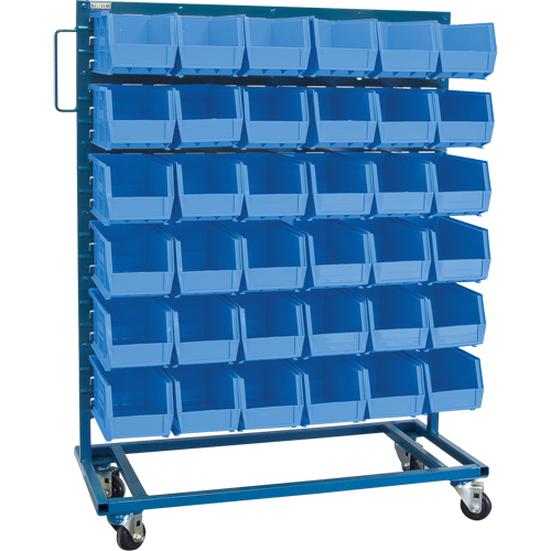 Single-Sided Mobile Bin Rack, Single-sided, 36 bins, 36" W x 16" D x 46-1/2" H Advanced Consulting and Training Ltd.