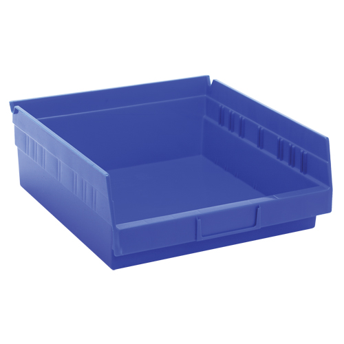Shelf Bins, 11-1/8" W x 4" H x 11-5/8" D, Blue, 30 lbs. Capacity Advanced Consulting and Training Ltd.