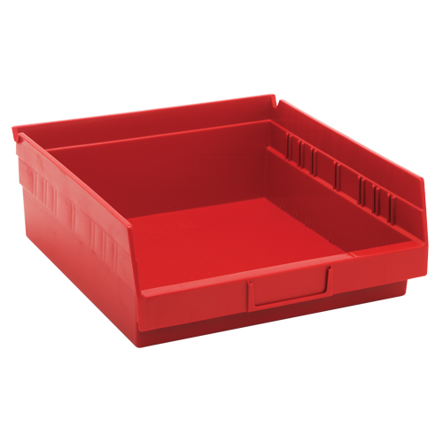 Shelf Bins, 11-1/8" W x 4" H x 11-5/8" D, Red, 30 lbs. Capacity Advanced Consulting and Training Ltd.