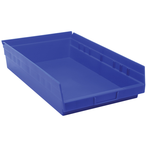 Shelf Bins, 11-1/8" W x 4" H x 17-7/8" D, Blue, 40 lbs. Capacity Advanced Consulting and Training Ltd.