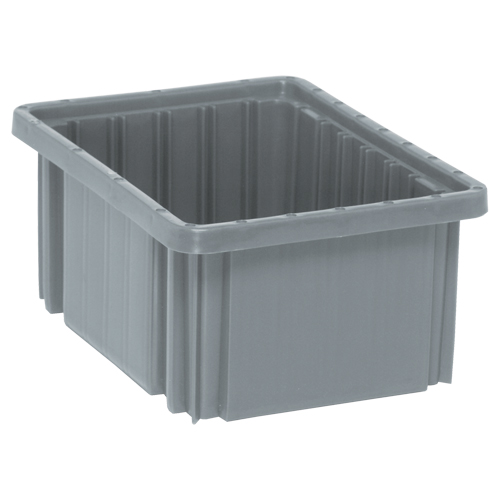 Divider Box&reg; Containers, Plastic, 10.9" W x 8.3" D x 5" H, Grey Advanced Consulting and Training Ltd.