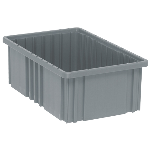 Divider Box&reg; Containers, Plastic, 16.5" W x 10.9" D x 6" H, Grey Advanced Consulting and Training Ltd.