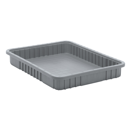 Divider Box&reg; Containers, Plastic, 22.5" W x 17.5" D x 3" H, Grey Advanced Consulting and Training Ltd.