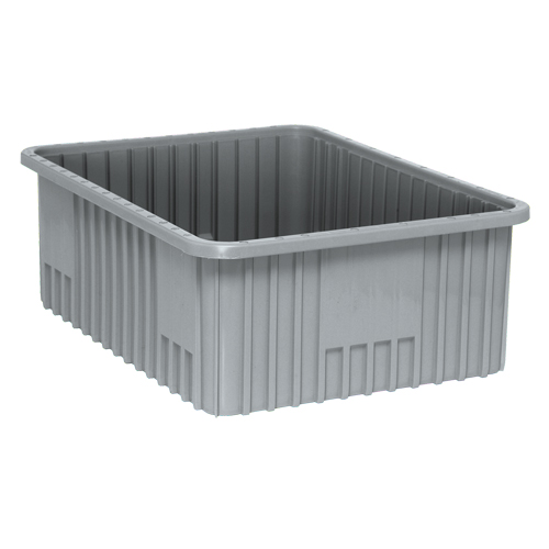 Divider Box&reg; Containers, Plastic, 22.5" W x 17.5" D x 8" H, Grey Advanced Consulting and Training Ltd.