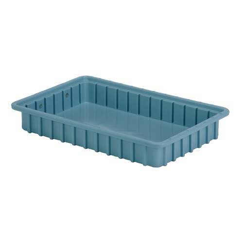Divider Box&reg; Containers, Polyethylene, 16.5" W x 10.9" D x 2.5" H, Light Blue Advanced Consulting and Training Ltd.
