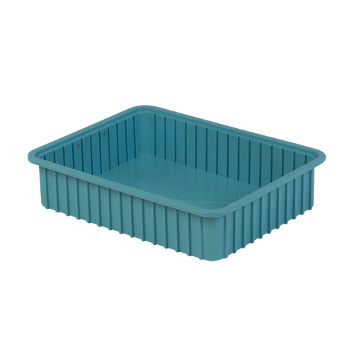 Divider Box&reg; Containers, Polyethylene, 22.4" W x 17.4" D x 5" H, Light Blue Advanced Consulting and Training Ltd.