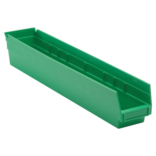 Bac pour &eacute;tag&egrave;re &eacute;conomique, 4-1/8" la, 4" h x 23-5/8" p, Vert Advanced Consulting and Training Ltd.