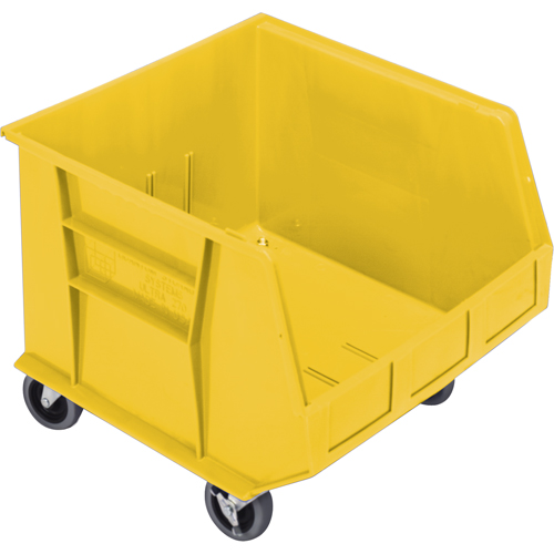 Mobile Bin, 14" H x 16-1/2" W x 18" D, 75 lbs. Capacity, Yellow Advanced Consulting and Training Ltd.