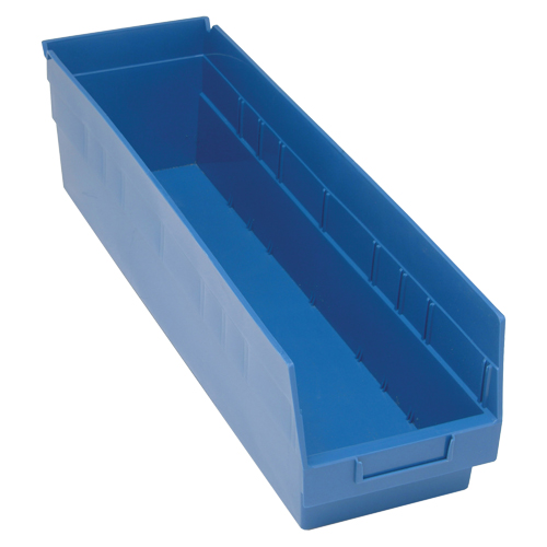 Store More Plastic Shelf Bins, 6-5/8" W x 6" H x 23-5/8" D, Blue, 90 lbs. Capacity Advanced Consulting and Training Ltd.