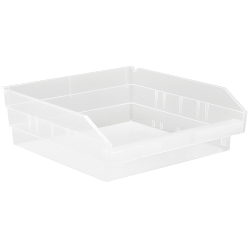 Bacs de rangement pour tablettes, 11-1/8" la x 4" H x 11-5/8" p, Transparent, Capacit&eacute; 30 lb Advanced Consulting and Training Ltd.