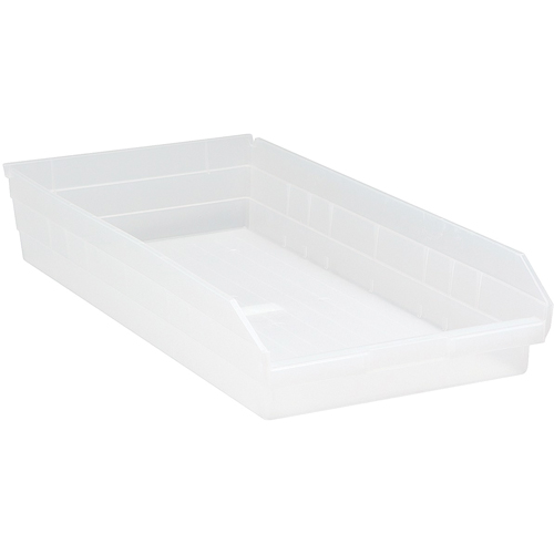 Bacs de rangement pour tablettes, 11-1/8" la x 4" H x 23-5/8" p, Transparent, Capacit&eacute; 50 lb Advanced Consulting and Training Ltd.