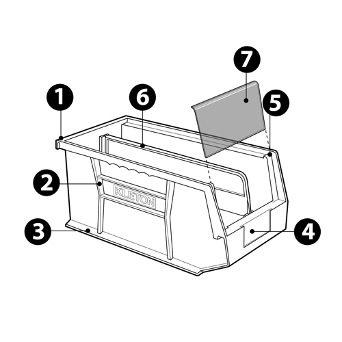 Stack & Hang Bin, 5-1/2" W x 5" H x 10-7/8" D, Blue Advanced Consulting and Training Ltd.