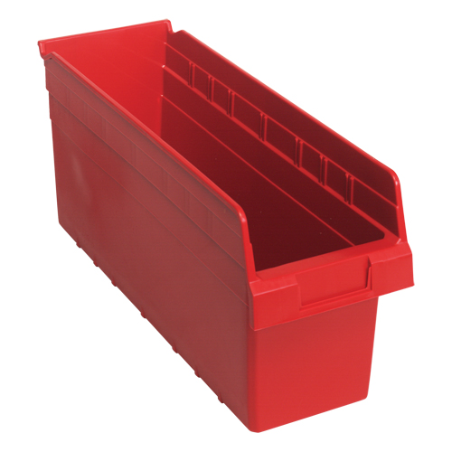 Bacs pour &eacute;tag&egrave;re Store-Max, 6-5/8" la x 8" H x 17-7/8" p, Rouge, Capacit&eacute; 56 lb Advanced Consulting and Training Ltd.