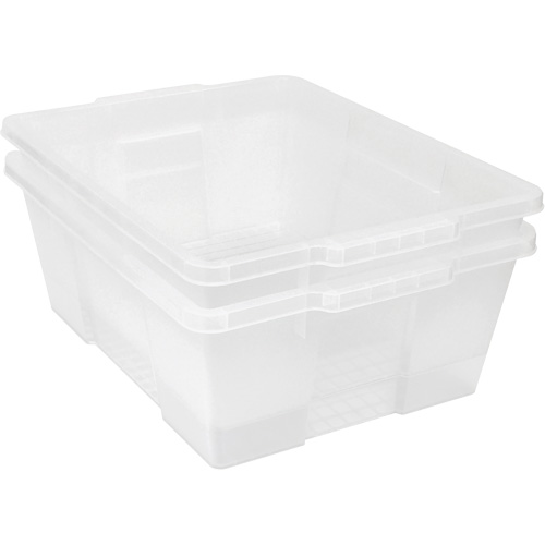 Contenant avec loquets en plastique,  la x 21" p x 7,75" h, Transparent Advanced Consulting and Training Ltd.