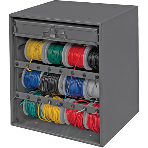 Armoire d'entreposage pour fil et borne, Acier, 1 tiroirs, 15-9/16" x 11-7/8" x 16-3/8", Gris Advanced Consulting and Training Ltd.