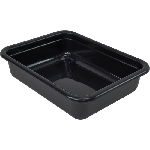 Bac d'entreposage tout usage &agrave; fond plat, 5" ha x 17" p x 22" lo, Plastique, Noir Advanced Consulting and Training Ltd.