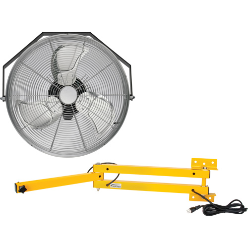 Industrial Workstation Fan Kit with Double Locking Arm, Industrial, 3 Speed, 18" Diameter Advanced Consulting and Training Ltd.