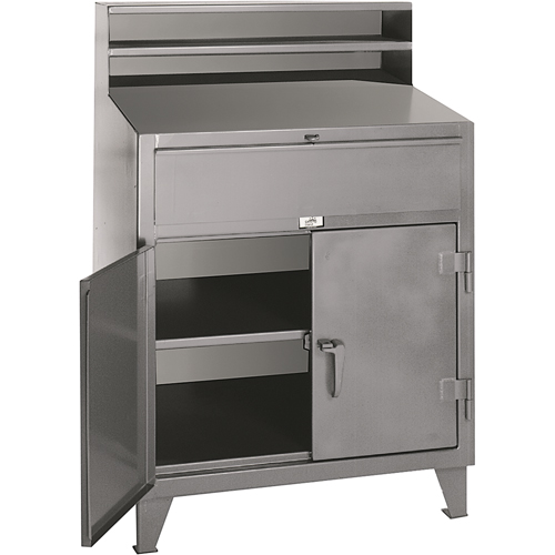 Pupitres d'atelier a/armoire, 36" la x 28" p x 54" h, Gris Advanced Consulting and Training Ltd.