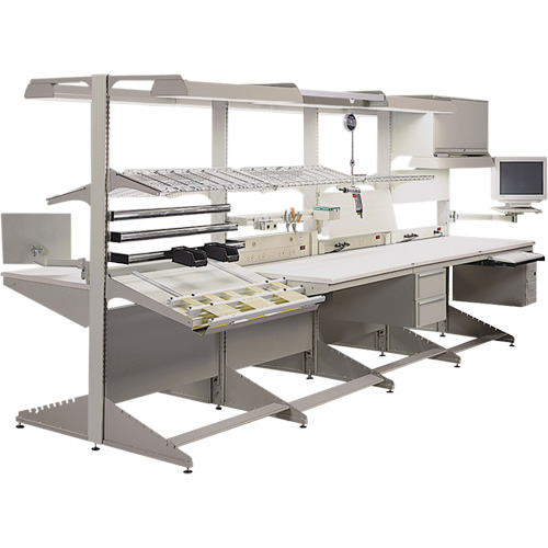 Postes de travail modulaires ergonomiques - Rails de service intensif pour bacs Advanced Consulting and Training Ltd.
