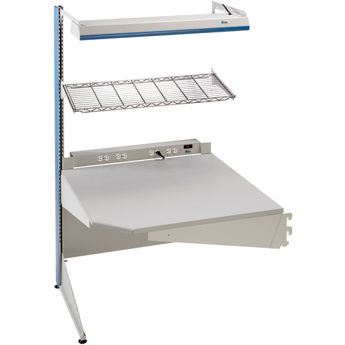 Postes de travail modulaires ergonomiques - Exemples de configurations - A-SC Ajouts de coin &agrave; un c&ocirc;t&eacute;, 36" la x 28" p x 84" h, Ajout de coin &agrave; un c&ocirc;t&eacute; Advanced Consulting and Training Ltd.