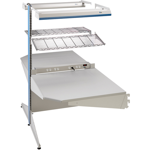 Postes de travail modulaires ergonomiques - Exemples de configurations - A-DC Ajouts de coin &agrave; deux c&ocirc;t&eacute;s, 36" la x 56" p x 84" h, Ajout de coin &agrave; deux c&ocirc;t&eacute;s Advanced Consulting and Training Ltd.