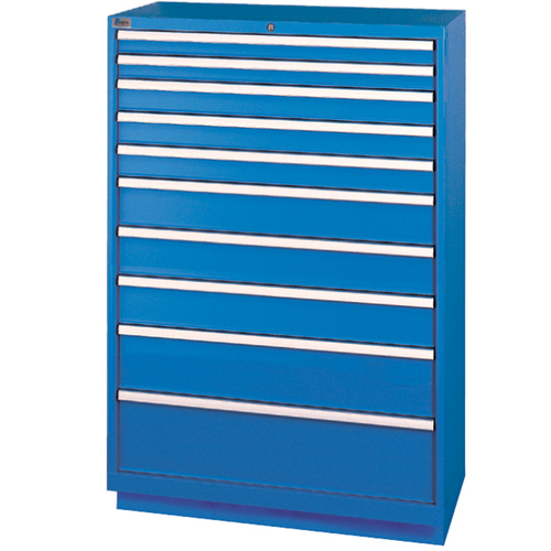 Drawer Cabinets, 10 Drawers, 40-1/4" W x 22-1/2" D x 59-1/2" H, Bright blue Advanced Consulting and Training Ltd.