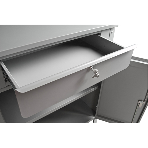 Pupitre d'atelier de style armoire, 34-1/2" la x 30" p x 53" h, Gris Advanced Consulting and Training Ltd.
