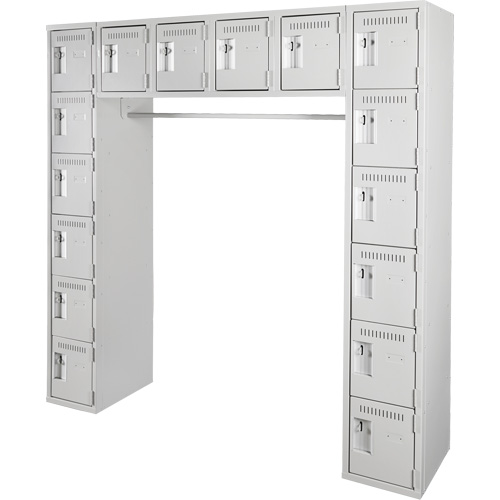 Assembled Archettes Clean Line Economy Lockers, 16 -tier, Bank of 3, 18" x 72" x 12", Steel Advanced Consulting and Training Ltd.