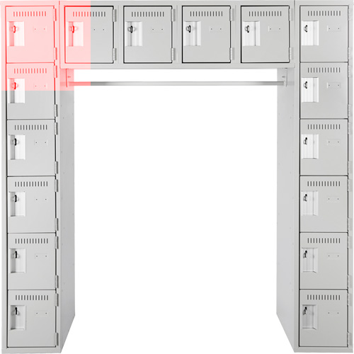 Assembled Archettes Clean Line Economy Lockers, 16 -tier, Bank of 3, 18" x 72" x 12", Steel Advanced Consulting and Training Ltd.