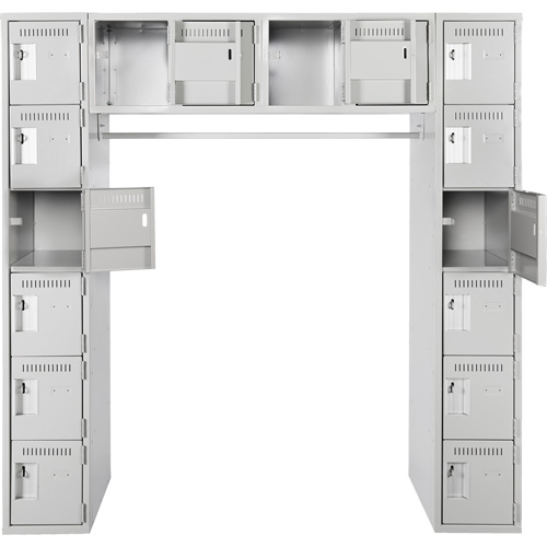 Assembled Archettes Clean Line Economy Lockers, 16 -tier, Bank of 3, 18" x 72" x 12", Steel Advanced Consulting and Training Ltd.