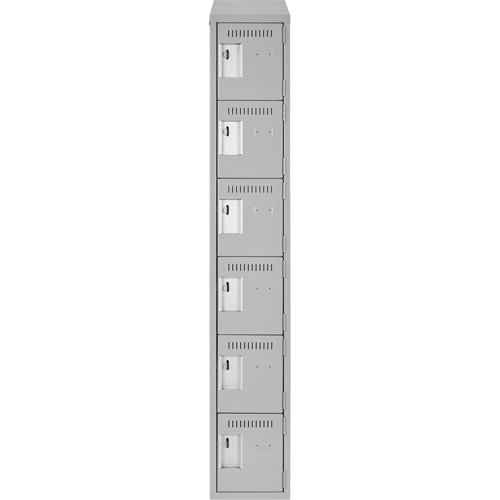 Petits casiers Clean Line, 6 niveaux, 12" x 18" x 78", Acier, Gris, Rivet (assembl&eacute;) Advanced Consulting and Training Ltd.
