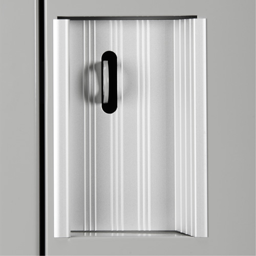 Clean Line Lockerette, 6 -tier, Bank of 4, 48" x 18" x 82", Steel, Charcoal, Rivet (Assembled) Advanced Consulting and Training Ltd.
