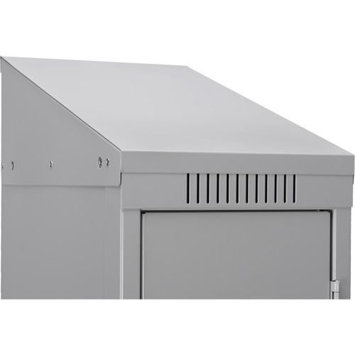 Clean Line Lockerette, 6 -tier, Bank of 4, 48" x 18" x 82", Steel, Charcoal, Rivet (Assembled) Advanced Consulting and Training Ltd.
