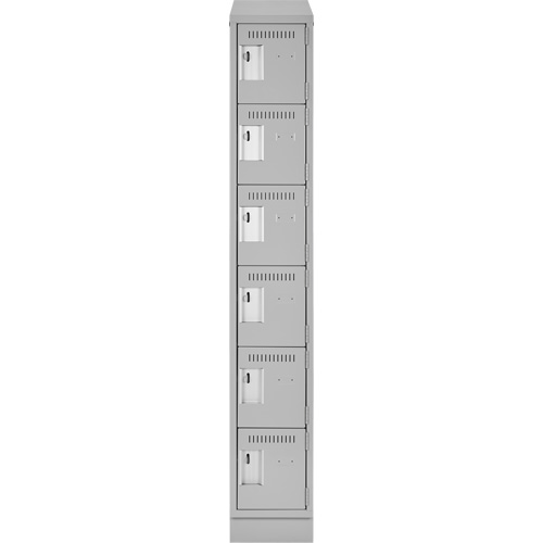 Clean Line Lockerette, 6 -tier, 12" x 18" x 82", Steel, Grey, Rivet (Assembled) Advanced Consulting and Training Ltd.
