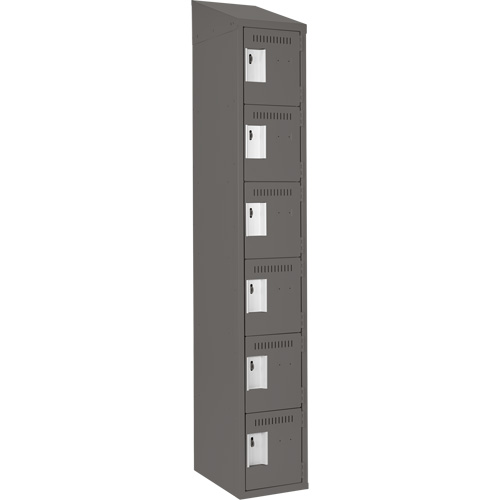 Petits casiers Clean Line, 6 niveaux, 12" x 18" x 78", Acier, Charbon, Rivet (assembl&eacute;) Advanced Consulting and Training Ltd.