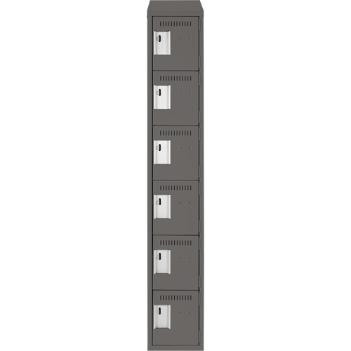 Petits casiers Clean Line, 6 niveaux, 12" x 18" x 78", Acier, Charbon, Rivet (assembl&eacute;) Advanced Consulting and Training Ltd.
