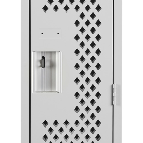 Clean Line Lockers, 2 -tier, 12" x 15" x 72", Steel, Grey, Rivet (Assembled), Perforated Advanced Consulting and Training Ltd.