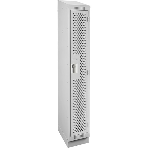 Clean Line Lockers, 12" x 12" x 82", Steel, Grey, Rivet (Assembled), Perforated Advanced Consulting and Training Ltd.